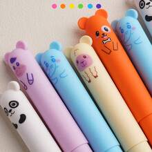 5/10 chiếc bút bi có thể xóa được họa tiết động vật hoạt hình dễ thương màu ngẫu nhiên 0,5mm bút mực xanh/đen, dùng cho học sinh viết, ghi chú, ký tên trong văn phòng, quà tặng cho giáo viên, bạn bè, đồ dùng văn phòng & trường học - Nhiều màu - Xem 1