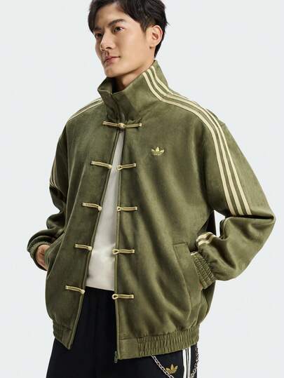 Adidas (ADIDAS) Adidas Originals CTT 3.1 SOFT Stand Collar Striped Zip-Up Jacket, Unisex CTT 3.1 SOFT New Chinese Style Loose Fit Sports Jacket