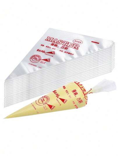 100pcs Transparent Piping Bags, Disposable Piping Bags, Cake Decorating Bags, Suitable For DIY Cake, Macaron, Pastry Decoration, Essential For Back To School Season