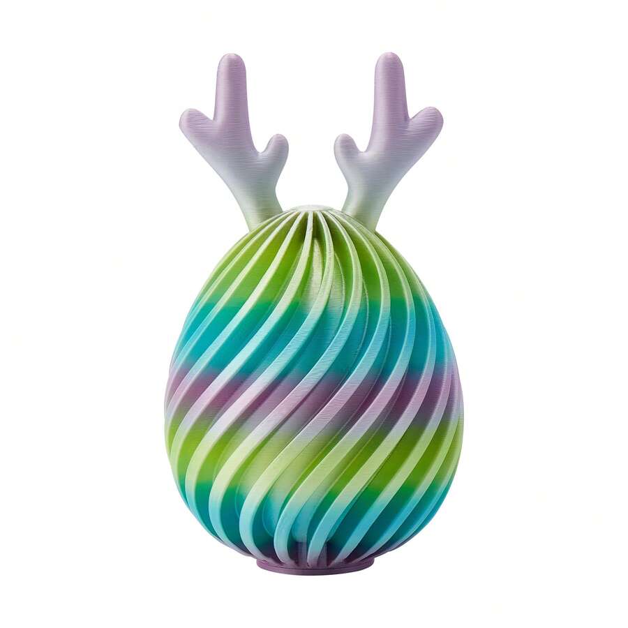 Bonita alcancía con forma de huevo de Pascua, juguete para ahorrar dinero, para decoración de mesa del hogar, regalos de cumpleaños para niños. - vistoso - Ver 1
