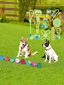 9件套天然绳索磨牙玩具，适合幼犬和小型犬 - 幼犬磨牙玩具，缓解出牙不适，清洁牙齿，减少牙菌斑和牙垢，互动式磨牙玩具，适合小型、中型和大型犬，室内外均可玩耍，防止破坏性咀嚼，缓解焦虑，宠物训练玩具，适合幼犬和成犬