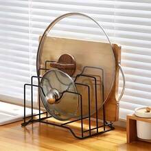 1 Topfdeckel Ablage, Mehrzweck Eisen Topfdeckel Abtropfgestell, Topfdeckel Aufbewahrungsregal, Schneidebrett Regal, Küchen Schneidebrett Aufbewahrungsregal, Küchen Arbeitsplatten Abtropf Aufbewahrungsregal, Schlafzimmer/Büro Bücherregal Schreibtisch Organizer, Küchen Zubehör - Verschiedenfarbig - Übersicht 5