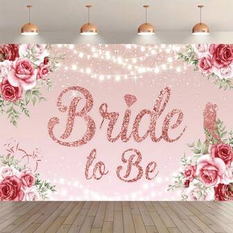 1 bröllopsbakgrundsbanderoll, finns i tre storlekar, blommig bakgrund, presenter, frieri, dekorativ bröllopstemafest, heminredningselement, dekorativ banderoll för inomhus och utomhus, fotobakgrund ...