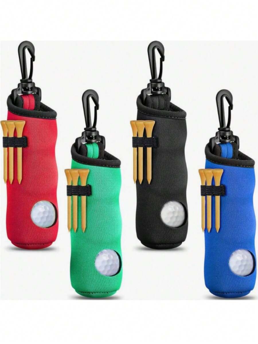 1pc Golf Tee Holder, Golf Ball Carry Bag Pouch Golf Ball Holder Keychain Belt Clip, Golf Gifts Accessories