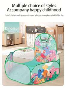 4ft/120cm Foldable Children Ball Pit Tent With Basketball Hoop, Portable Fun Toy, Suitable As Children's Birthday/Easter Gift - Multicolor - View 11