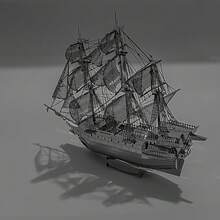 1pc, 300pcs+ Flying Dutchman 3D Metal Puzzle DIY Handmade Stereo Model Assembly Creative Toy For Adults - Multicolor - View 8