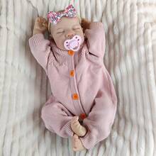 18 Inch Full Vinyl Body Reborn Dolls Lifelike Doll Sleeping Simulation Baby 3D Skin Visible Veins Birthday Gift - Multicolor - View 6
