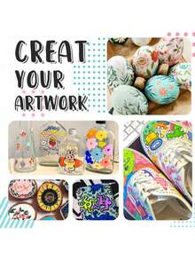 80支/60支/48支/36支/24支/12支黑色丙烯马克笔套装，适用于绘画纸，无需浸泡，艺术收藏，DIY涂鸦笔，彩色水彩马克笔套装，防水大容量彩色笔，精致学生礼物，完美礼品，马克笔，返校季，学习用品 - 彩色 - 查看 5