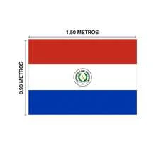 Felicita Bandeira Países Dupla Face Sublimado Dois Panos Intercambio Eventos Festa das Nações Campeonato Para Feira Exposição Destaque - Paraguai BP-086 - Visão 3