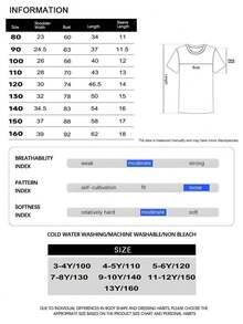 1pc Kids' Colorful T-Rex Dinosaur Print Black T-Shirt, Crew Neck, Casual Cotton Tee, Medium Stretch Knit Fabric, Regular Fit For Boys & Girls Children, Alphabet Pattern, For Spring/Summer/Fall Birthday Christmas Children's Day - 黑色 - 查看 3