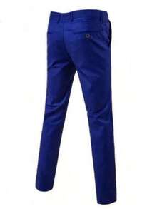 Male Groom Wedding Blazers High Quality Dress Jacket Coat Pants Vest Men 3 Pieces Set Formal Slim Tuxedo Prom Suit Business Networking Formal Tuxedo Prom Suit Work Office Suit - Royal Blue - View 8