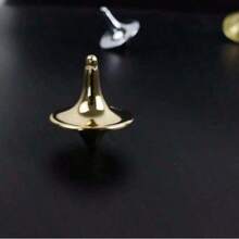 1pc Stainless Steel Movie Spinning Top Toy, Helps Relieve Stress, Adds Entertainment - Black - View 5