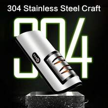 Rechargeable Cordless Electric Knife Sharpener: Portable 2-Stage Diamond Sharpening System For Kitchen, Camping, And Outdoor Use - Sharpens Stainless Steel & Serrated Knives (Knives NOT Included) - White - View 8