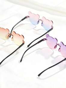 3 chiếc kính hình tai gấu dễ thương, thích hợp để đeo hàng ngày. - Nhiều màu - Xem 4