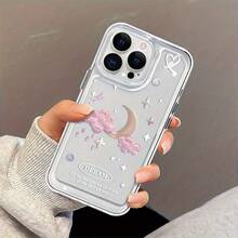 Una funda de teléfono transparente de alta calidad con un tema espacial, que presenta diseños de nubes, estrellas y la luna, una funda de protección creativa personalizada y elegante, resistente a golpes y caídas, a prueba de manchas y duradera, para  17.17 Pro...17 Pro Max...17 Agua. 16.16 Pro...16 Pro Máx.16 más.. 15.15 Pro Max...15 Pro...15 más.. 14.14 Pro...14 más..14 Pro Max... 13.13 Pro...13 Pro Max...12.12 Pro...12 Pro Max...11.11 Pro...11 Pro Máx.XR.X.XS.XS máx.La compatibilidad Se.MiNi es un regalo de cumpleaños para tu novia, novio, amigos e incluso para ti mismo. - Transparente 2230 - Ver 2