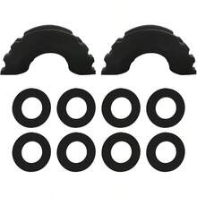 D Ring Shackle Isolators Washers Kit, Rubber Shackle Isolators With Washers Fits Standard 3/4 Inch Shackles, Soft Shackle Isolators Protect Shackle Bumper Reduce Rattling Black - Black - View 1