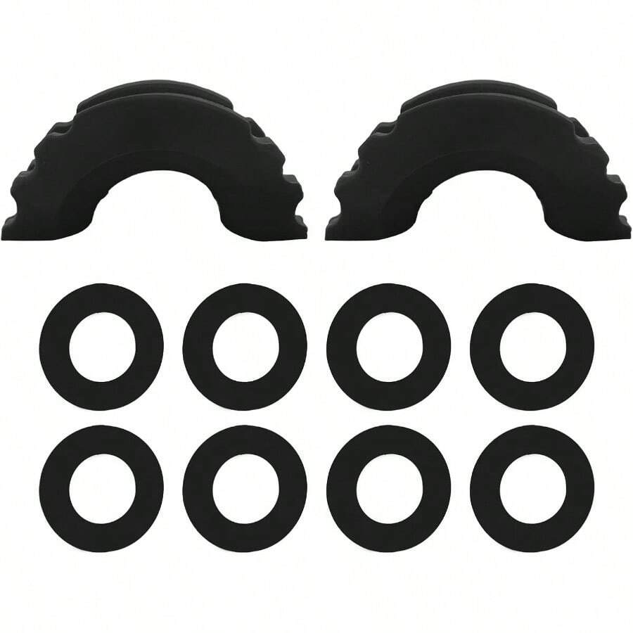 D Ring Shackle Isolators Washers Kit, Rubber Shackle Isolators With Washers Fits Standard 3/4 Inch Shackles, Soft Shackle Isolators Protect Shackle Bumper Reduce Rattling Black - Black - View 1