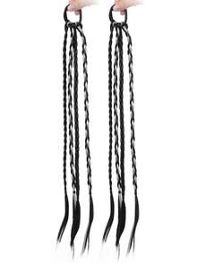 2pcs 18inch Synthetic Ponytail Hair Extensions, Y2K Cute And Cool Girl Braided Hair Extensions - Multicolor - View 13