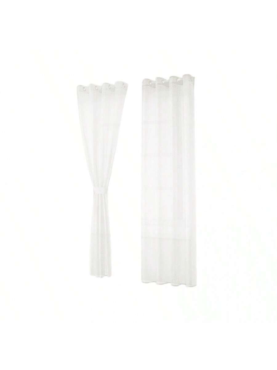 Cortinas color blanco de alta durabilidad de 140*225