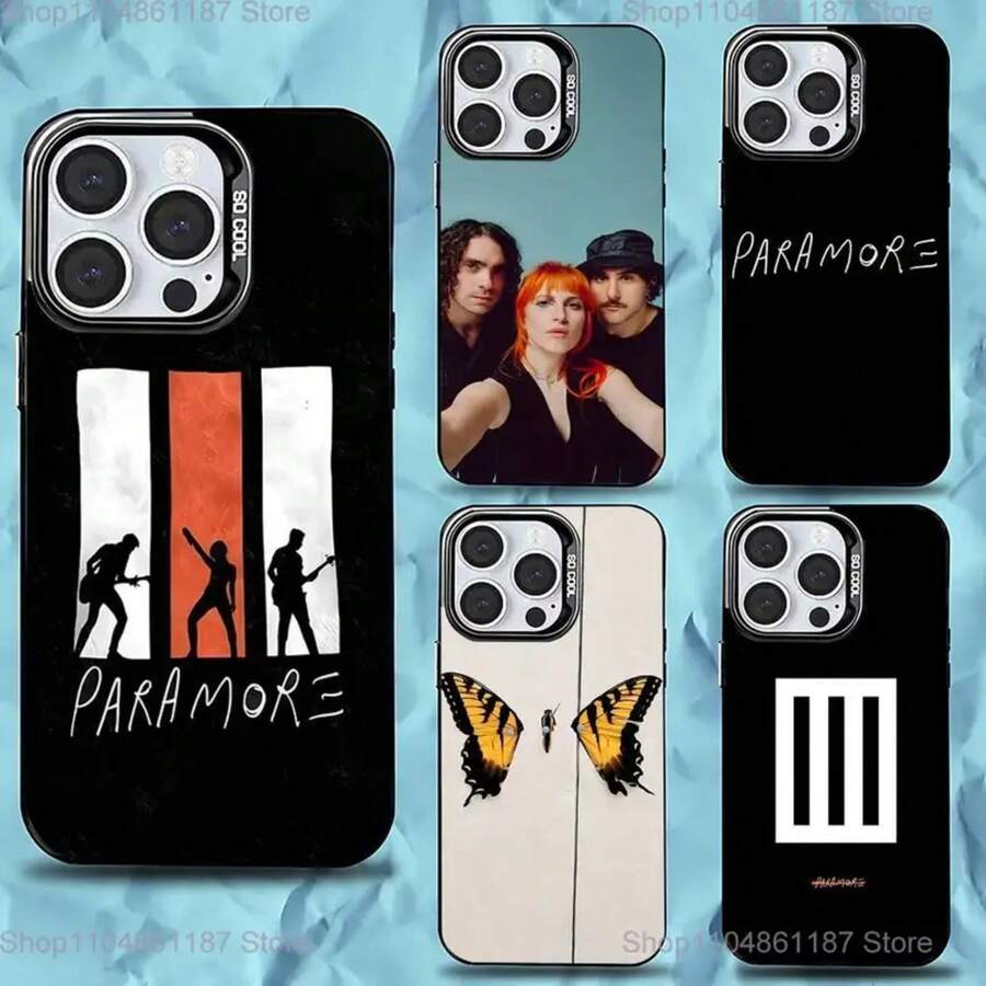 Funda de Teléfono P-ParamoreS para 17,16,15,14,13,12,11,Pro,Max,Plus, Antigolpes Negra Mate Dura - z3 - Ver 1