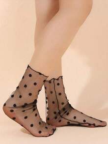 Calcetines de tobillo de mujer con lunares de moda y lindos, adecuados para uso diario, en el hogar, la oficina, casual y fiestas, gran regalo para el Día de Acción de Gracias, Navidad, San Valentín y el cumpleaños de la novia