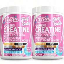 Creatine For Women |   Creatine Monohydrate + BCAA Powder Myo-Inositol Collagen Biotin Hyaluronic Acid Folate L Glutamine Vitamin D3 Iron Zinc D-Chiro-Maca Digestion - 2瓶 - 查看 1
