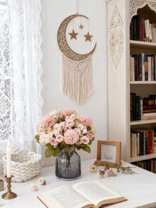 1/3 Stücke 11.22 Inch künstliche Hortensie, Rose, Gänseblümchen, Chrysanthemen Blumenstrauß, geeignet für Neujahrsparty, Hochzeit, Geburtstag Jahrestag, Kamin und Esszimmerdekoration, Innen-/Außenbereich Heimdekoration, Kranz, Geschenk, Thanksgiving Dekoration, DIY - Pink - Übersicht 7