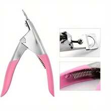 20pcs Gold Nail Stickers + 1pc Professional Pink Nail Clipper, DIY Nail Extension Sticker Guide - Nail Extension Tools - Multicolor - View 11