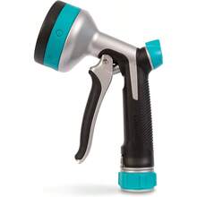 - Boquilla de manguera de jardn con control frontal resistente con 8 patrones de pulverizacin preestablecidos, boquilla de manguera de agua para riego de jardn o csped - Gatillo delantero - Ver 8
