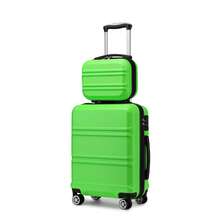 Lightweight 2 Piece Cabin Suitcase Set 20 Inch Carry On Luggage With Vanity Case ABS PC Hard Shell Spinner Wheels TSA Lock YKK Zipper For Travel - Green - View 13