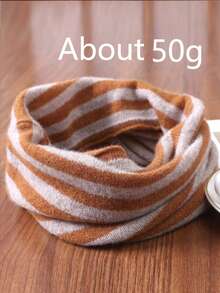 1件装女士100%纯羊毛菱形图案围脖，秋冬季保暖耳挂式面罩针织羊毛颈套围巾头带多功能