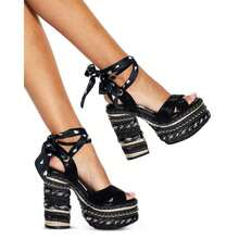 Women's Chelsea Scarf Platform Sandals |  | Women Scarves - 木炭 - 查看 2