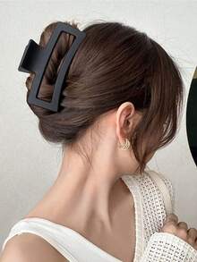 4 cái/Bộ - 1 cái kẹp tóc màu trơn phong cách tối giản, phụ kiện tóc thời trang phù hợp cho hàng ngày, thường ngày, tiệc tùng, đi làm, du lịch, buộc đuôi ngựa, búi tóc, rửa mặt, trang điểm, phối đồ - Nhiều màu - Xem 3