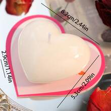1pc/10pcs Heart-Shaped Scented Candles, Available In Large And Small Sizes, Multiple Colors, Suitable For Valentine's Day Decor, Valentine's Day Gifts, Birthday Gifts, Decoration For Study, Bathroom, Desk Or Room, Stunning Whether Lit Or Unlit, Perfect Choice For Winter, Holidays And Occasions - Multicolor - View 8