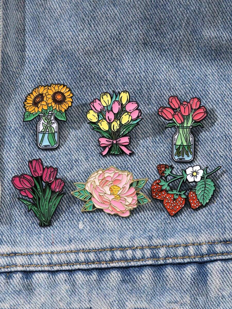 1 Trâm cài áo/Huy hiệu hoa mẫu đơn. Huy hiệu kim loại hoa tulip tươi tắn và đáng yêu, hoàn hảo để trang trí ba lô hoặc làm quà tặng cho bạn bè. Ghim cài áo, Huy hiệu ba lô, Trâm cài áo nữ, Quà tặng quần áo, Trang sức, Phụ kiện thời trang