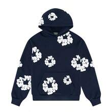 Denim Tears 'The Cotton Wreath'New Item Autumn Winter Hoodie Loose Drop Shoulder Hooded Hot Item Women Sweatshirt Men's Autumn Winter Hoodie Loose Drop Shoulder Hooded Women/Men Sweatshirt , With Modern Men Breathable Technology, Loose Urban Functional Wear, High-End Cotton For Urban Street Style, Loose Silhouette Gender-Neutral Design, Mixed-Color Cotton For Low-Profile, Preferred Choice For Cafes And Hiking - 藏蓝色 - 查看 16