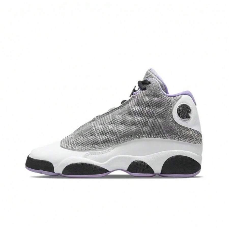 Basketball Shoes Black And White Panda Men's Shoes New Year Navy Blue Obsidian High-Top Sports Shoes - 紫灰 - 查看 1