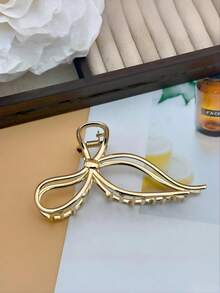 1包11.5厘米镂空蝴蝶结丝带金属发夹，适合日常佩戴、夏季外出、沙滩度假等场合。 - 彩色 - 查看 7