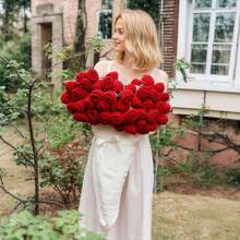 Crochet Flower Bouquet Knitted Throw Blanket Roses Handmade Ultra Soft For Mother Day Wedding Gift Home Dr,34070050 - Redwood - View 1