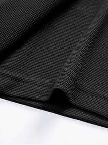 T-shirt mode et confortable pour hommes - Tissu en maille respirant, convient pour le port quotidien, le fitness et la course, noir été - Noir - Voir 5