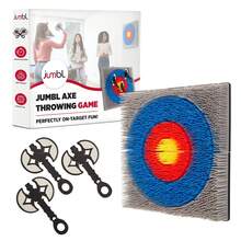 Jumbl Wall-Mounted Axe Throwing Game Set – Bristle Target With Foam Axes For Bars, Basements, And Playrooms | Indoor Play For Adults & Kids, Fun Wall Decor For Boys Rooms & Game Rooms - Multicolor - View 1