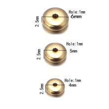 200/400颗混色4-6mm CCB吊坠隔珠轮珠椭圆形扁平圆形散珠金银色适用于DIY珠宝制作配件 - 扁圓形 - 查看 7
