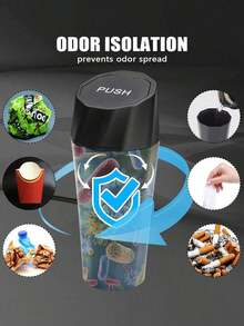 Car Trash Can With Lid - Car Trash Bin With 15 Trash Bags - Leak-Proof Mini Car Trash Can For Small Cars, SUVs, Trucks - Storage And Organization For Front And Rear Seats - One Size Fits All - View 2