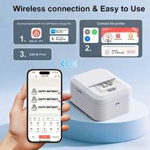 Marklife X2 Label Printer, Portable Thermal Printer For Printing Name Tags, Item Labels, Clothing Tags, Can Labels And Address Labels. Suitable For Students, Homes And Personal Use. Compatible With Android, Apple And Windows Systems, Comes With 3 Rolls Of Paper. - Multicolor - View 6