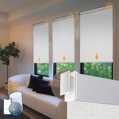 Motorized Cordless Roller Shades - Automatic Blinds With Remote Control, Feature (, 39 X 72)