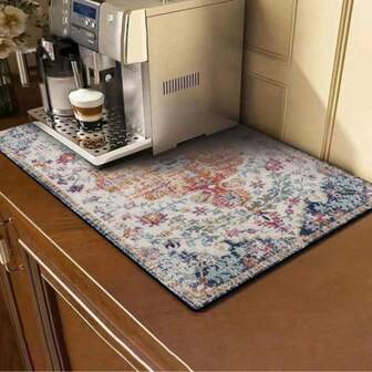 1/2pcs Coffee Mat - Hide Stain Absorbent Rubber Backing Quick Dry Mat For Kitchen Counter Coffee Bar Accessories Dish Drying Mat For Coffee Maker Coffee Maker Coffee Pot Espresso Maker