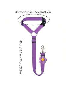 Centură de pentru câini – Ham de retractabil rezistent pentru călătorii în , centură de reglabilă pentru vehicul cu frânghie durabilă pentru câini mici, medii și mari,...