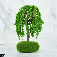 1pc Mini Realistic Tree Model, Miniature Realistic Landscape Tree, Cute Micro Ornament Fairy Garden Decor Micro Landscape Resin Craft Ornament Home Desktop Garden Accessory, Artificial Plant - Multicolor - View 10