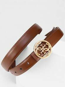 1/2pcs Ladies' Belt Smooth Buckle Belt Korean Fashion Letter V Pants Belt Ladies' Belt Student Campus Versatile Wear Resistant - Multicolor - View 6