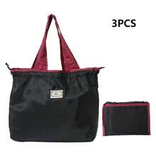 VINCAN Bolsa de compras reutilizable, bolsa de compras reutilizable resistente, diseño de caja, puede mantenerse erguida, bolsa de compras, plegable, bolsa de hombro, portátil, adecuada para compras en supermercados, gran capacidad. - Multicolor - Ver 16